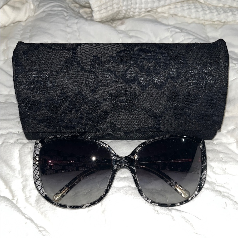 Dolce & Gabbana 4116 Black Lace Sunglasses